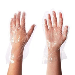 Glove Disposable Poly Unifit Clear