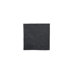 Paper Cocktail Napkins 1/4 Fold Black 240mm